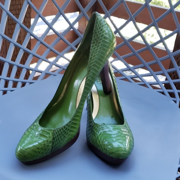 Ralph Lauren Shoes - Ralph Lauren Reptile Green Pumps